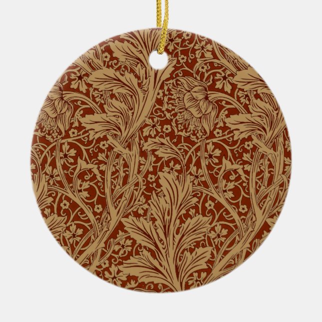 William Morris Arcadia Floral Garden Flower Classi Ceramic Ornament (Front)
