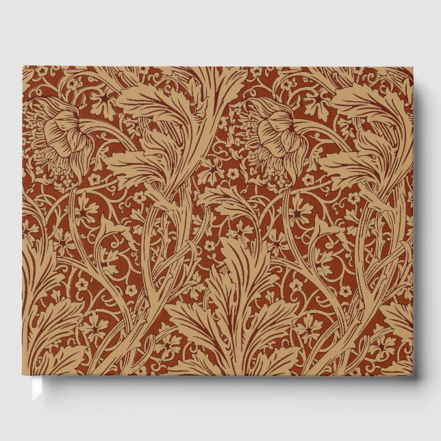 William Morris Arcadia Floral Garden Flower Classi Guest Book (Front)