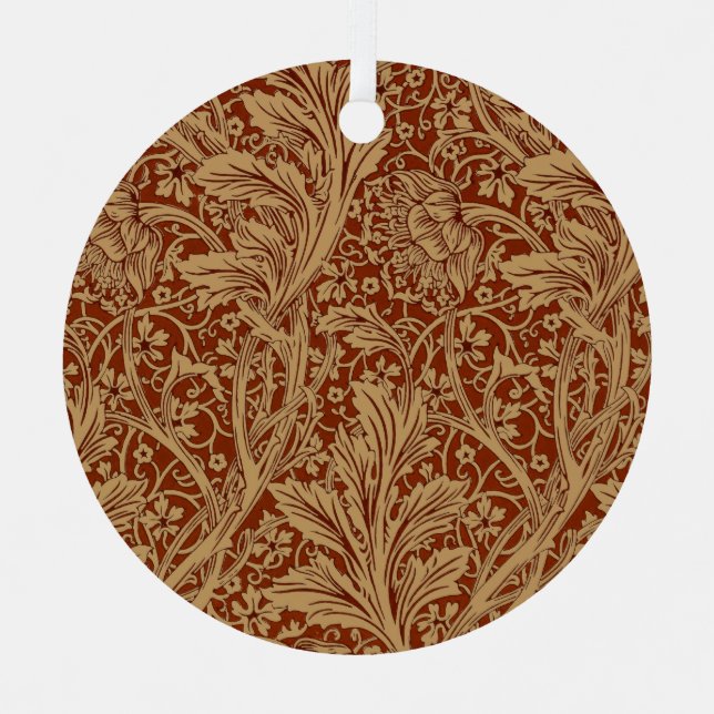 William Morris Arcadia Floral Garden Flower Classi Metal Ornament (Front)