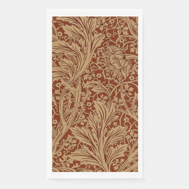 William Morris Arcadia Floral Garden Flower Classi Napkin (Front)