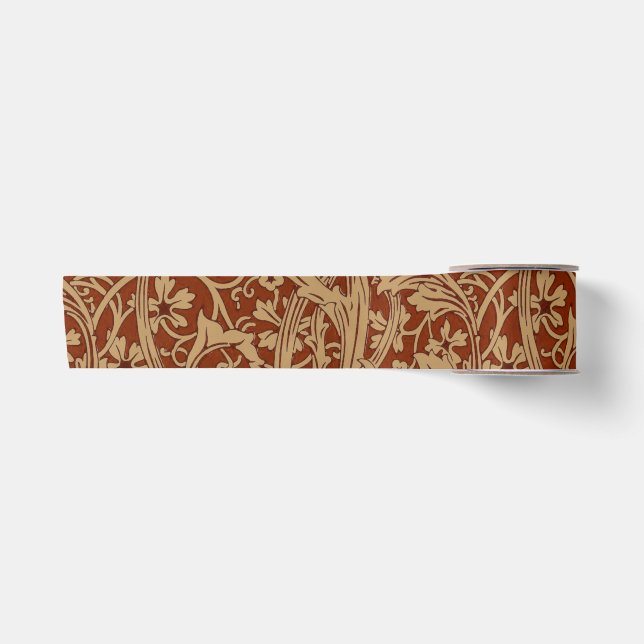 William Morris Arcadia Floral Garden Flower Classi Satin Ribbon (Front)