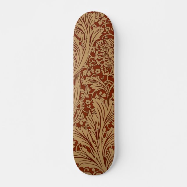 William Morris Arcadia Floral Garden Flower Classi Skateboard (Front)