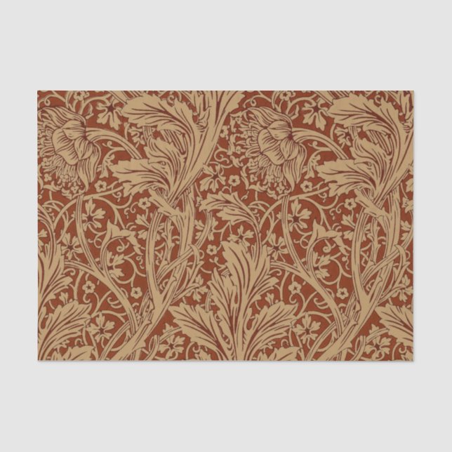 William Morris Arcadia Floral Garden Flower Classi Tissue Paper (Front)