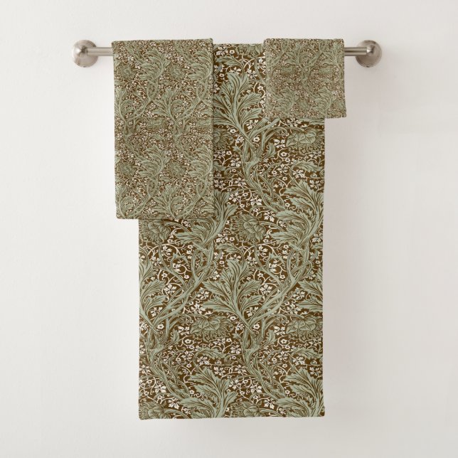 William Morris Arcadia Floral Pattern Classic Bath Towel Set (Insitu)