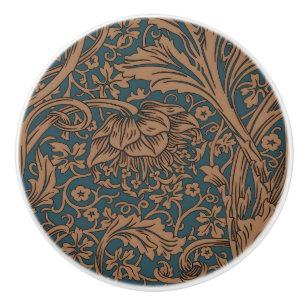 William Morris Arcadia Floral Pattern Classic Ceramic Knob