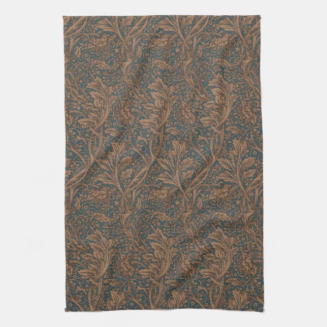 William Morris Arcadia Floral Pattern Classic Kitchen Towel (Vertical)