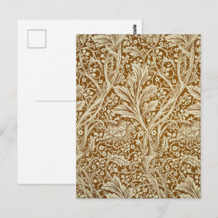 William Morris Arcadia Floral Pattern Classic Postcard