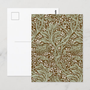 William Morris Arcadia Floral Pattern Classic Postcard