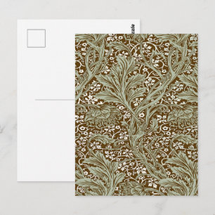 William Morris Arcadia Floral Pattern Classic Postcard
