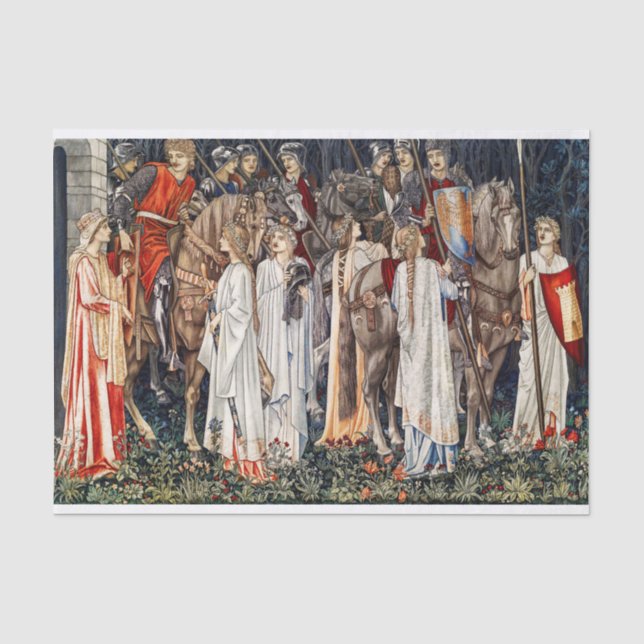 William Morris Arming & Departure of the Knights  Tissue Paper (Front)