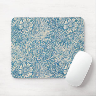 William Morris - Art Nouveau Blue Marigold Mouse Pad