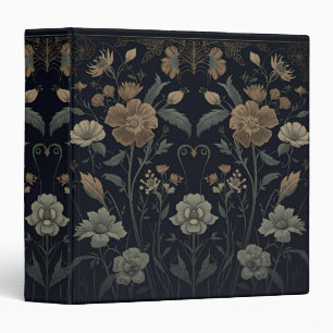 William Morris Art Nouveau Dark Aesthetic floral Binder