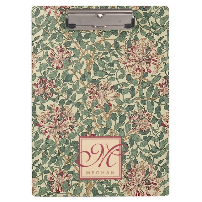 William Morris - Art Nouveau Honeysuckle & Leaves Clipboard (Front)