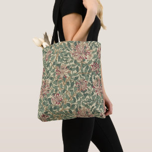 William Morris -  Art Nouveau Honeysuckle & Leaves Tote Bag