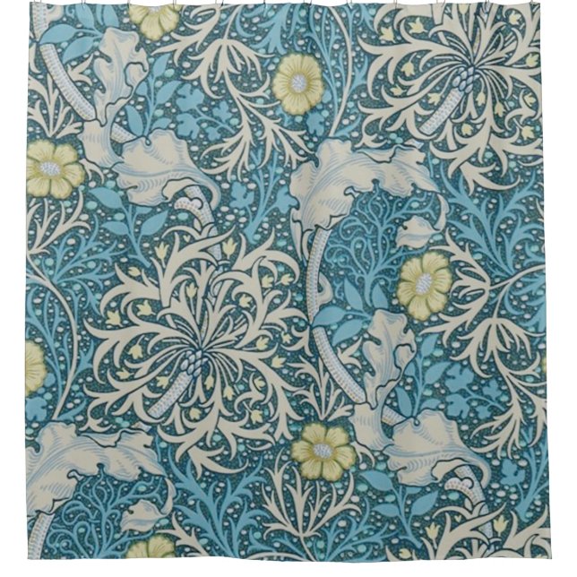 William Morris,art nouveau pattern, seaweed,blue,f (Front)