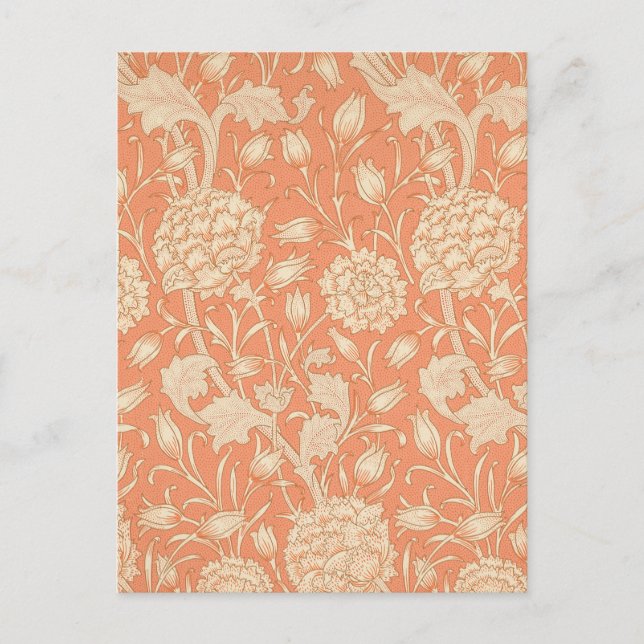 William Morris - Art Nouveau Wild Tulips - Peach Postcard (Front)
