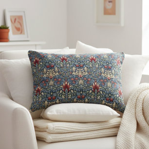 William Morris Art Throw Pillow Blue