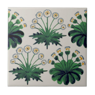 William Morris Arts & Crafts Daisies Reproduction Tile
