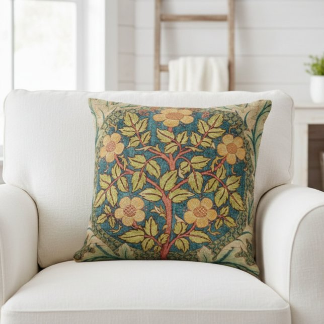 William Morris artwork floral design throw pillow  (Creator Uploaded)