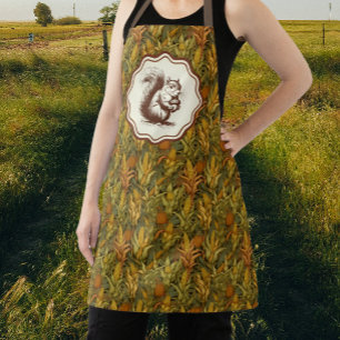 William Morris Autumn Corn Squirrel Retro  Apron