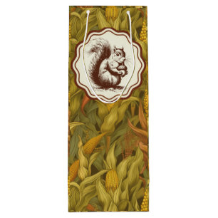 William Morris Autumn Corn Squirrel Wine Gift Bag