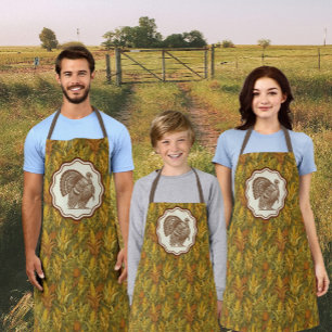 William Morris Autumn Corn Turkey Retro Apron
