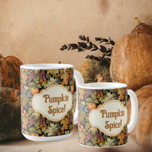 William Morris Autumn Pumpkin Spice Personalized Coffee Mug