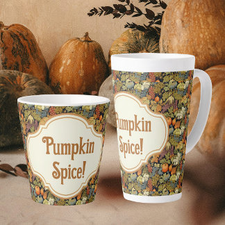 William Morris Autumn Pumpkin Spice Personalized  Latte Mug
