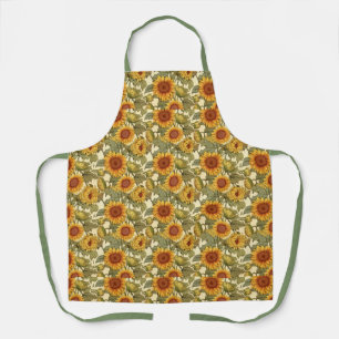 William Morris Autumn Sunflowers Thanksgiving Apron