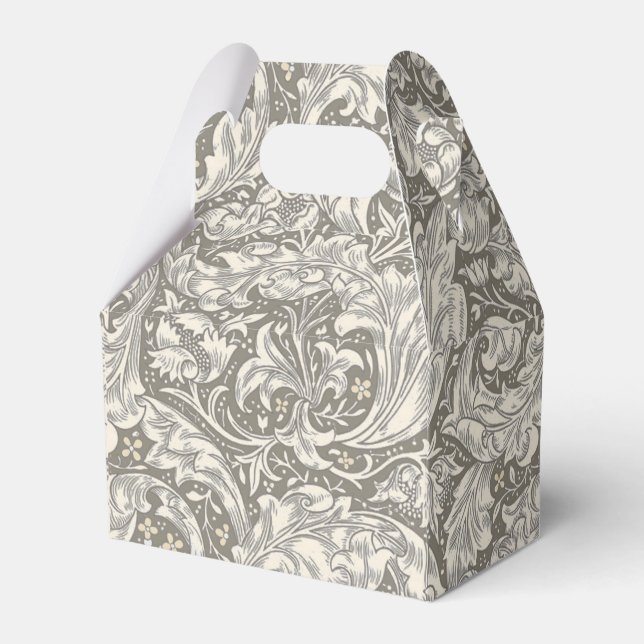 William Morris Bachelor's Button antique damask Favor Box (Front Side)