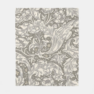 William Morris Bachelor's Button antique damask Fleece Blanket