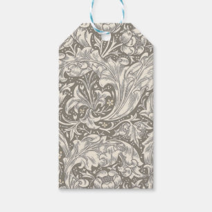 William Morris Bachelor's Button antique damask Gift Tags
