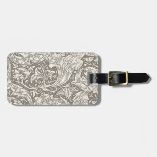 William Morris Bachelor's Button antique damask Luggage Tag