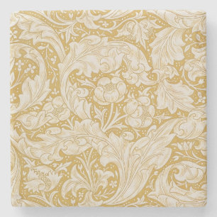 William Morris Bachelor's Button Flower Classic Stone Coaster