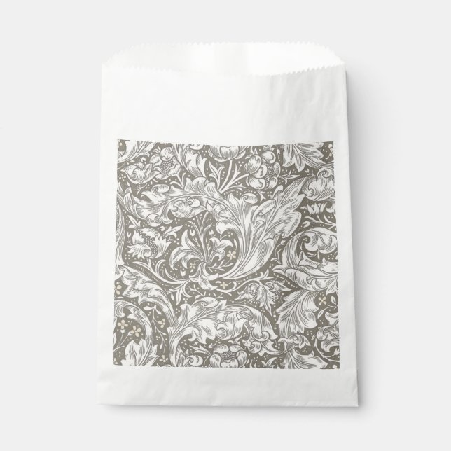 William Morris Bachelor's Button Flower Floral Bot Favour Bag (Front)