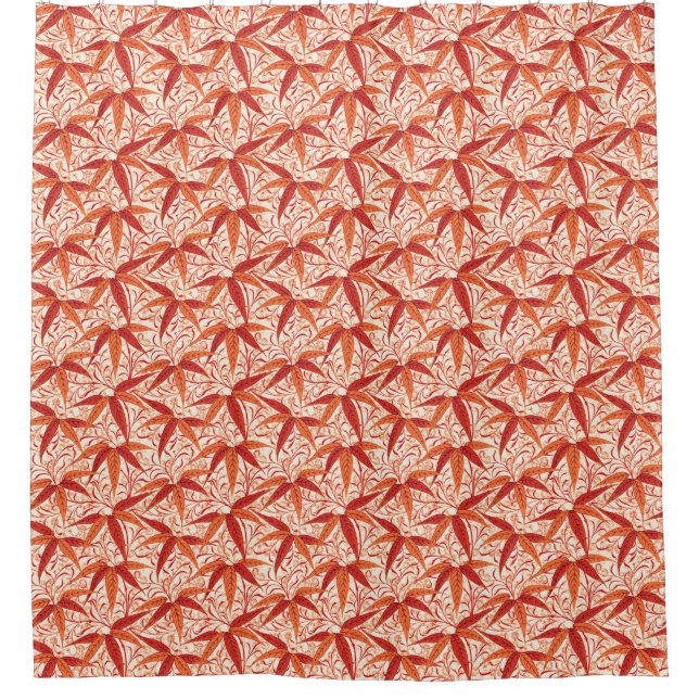 William Morris Bamboo Print, Mandarin Orange (Front)