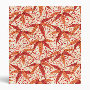 William Morris Bamboo Print, Mandarin Orange Binder