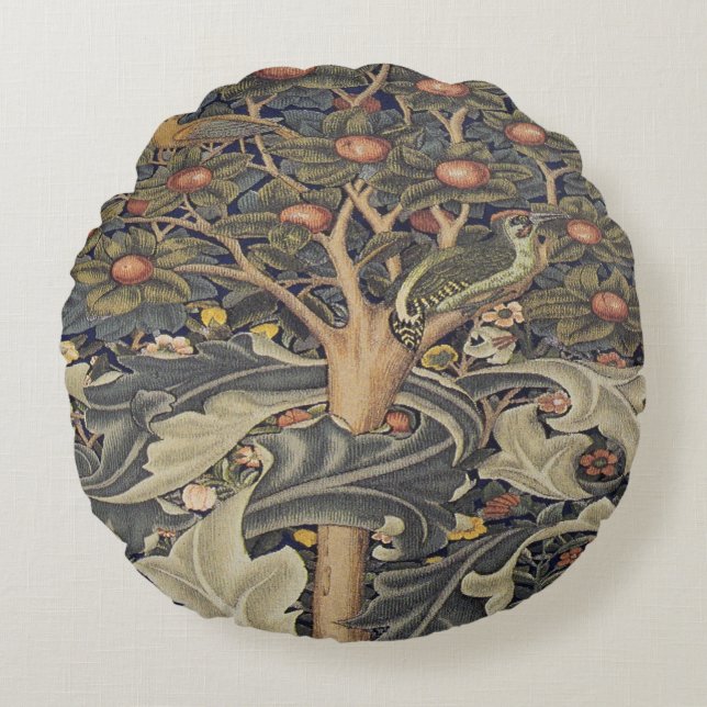 William Morris beautiful art nouveau work,William Round Pillow (Front)