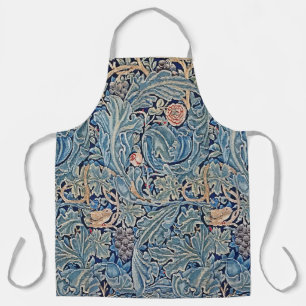 William Morris Beautiful Floral Pattern Blue Pink  Apron