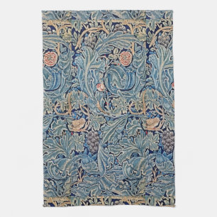 William Morris Beautiful Floral Pattern Blue Pink  Kitchen Towel