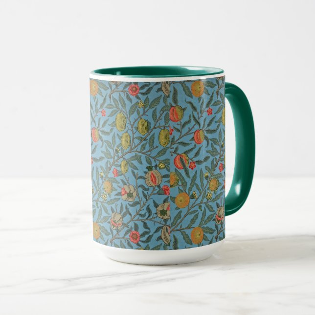 William Morris Beautiful Foliage Colourful Fruits Mug (Front Right)