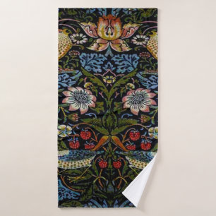 William Morris beautiful pattern, art nouveau, vin Bath Towel
