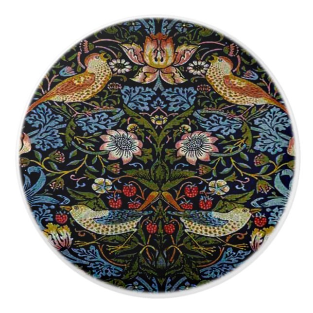 William Morris beautiful pattern, art nouveau, vin Ceramic Knob (Front)