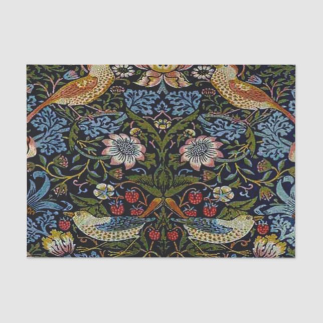 William Morris beautiful pattern, art nouveau, vin Tissue Paper (Front)