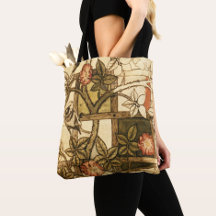 William Morris Beige Brown Floral with Birds