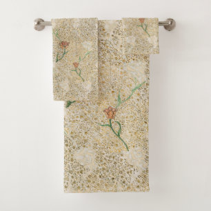 William * Morris Beige Vintage Tulip Bath Towel Set
