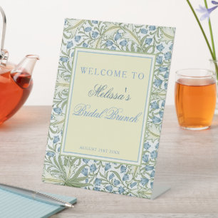 William Morris, Bellflowers Bridal Brunch Welcome Pedestal Sign