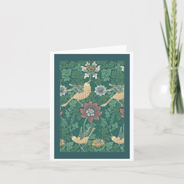 William Morris 'Bird and Anemone Chintz' Card (Front)