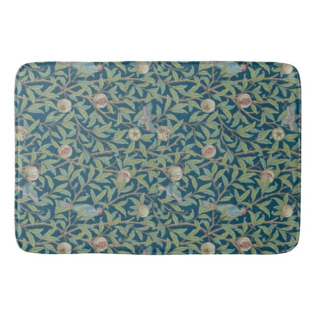 William Morris "Bird and Pomegranate"  Bath Mat (Front)
