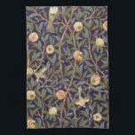 William Morris Bird And Pomegranate Kitchen Towel<br><div class="desc">William Morris Bird And Pomegranate Fruit Wallpaper Pattern Design William Morris was an English artist, writer, textile designer and socialist associated with the Pre-Raphaelite Brotherhood and English Arts and Crafts Movement. This gorgeous wallpaper design shows birds amidst branches of foliage and pomegranate fruits. Art by William Morris Movement: Arts and...</div>